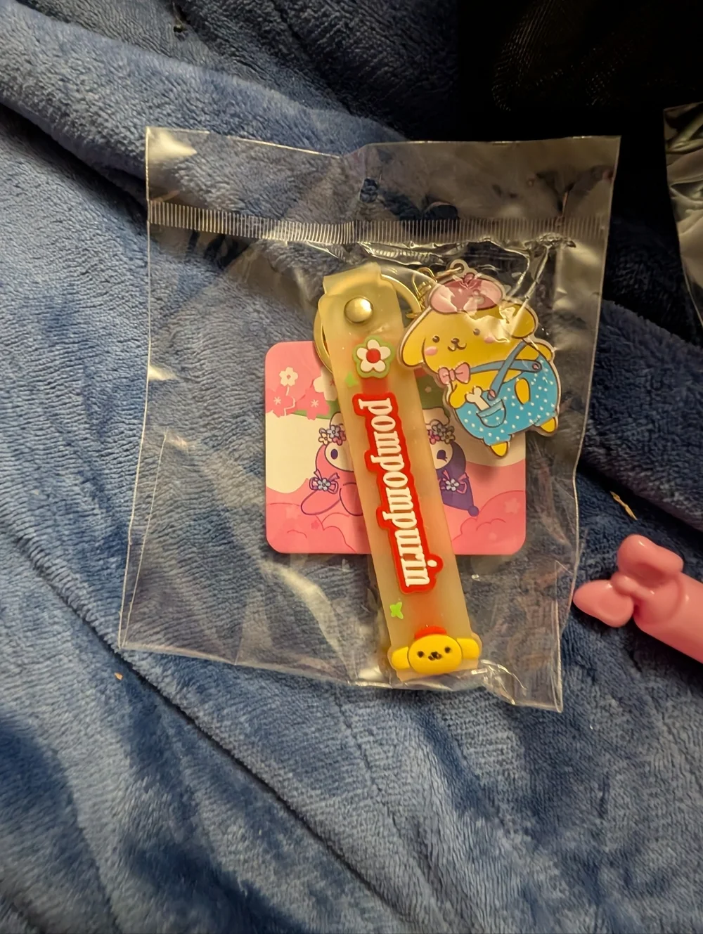 Hello Kitty Black Pouch with Red & Pink Character Accessories Bundle